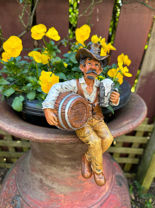 Beer Barrel Bob garden Art Figurine