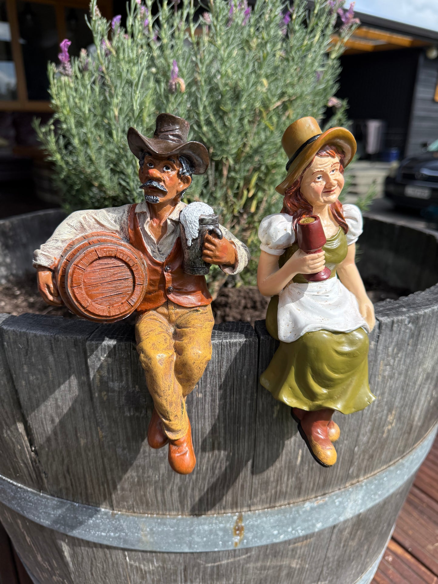 Beer Barrel Bob garden Art Figurine