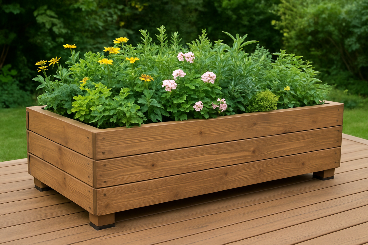 good make the planter larger can be square or rectangle