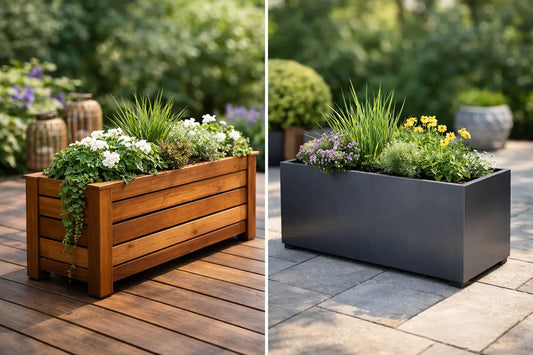 Wood Planters vs Metal Planters Compared