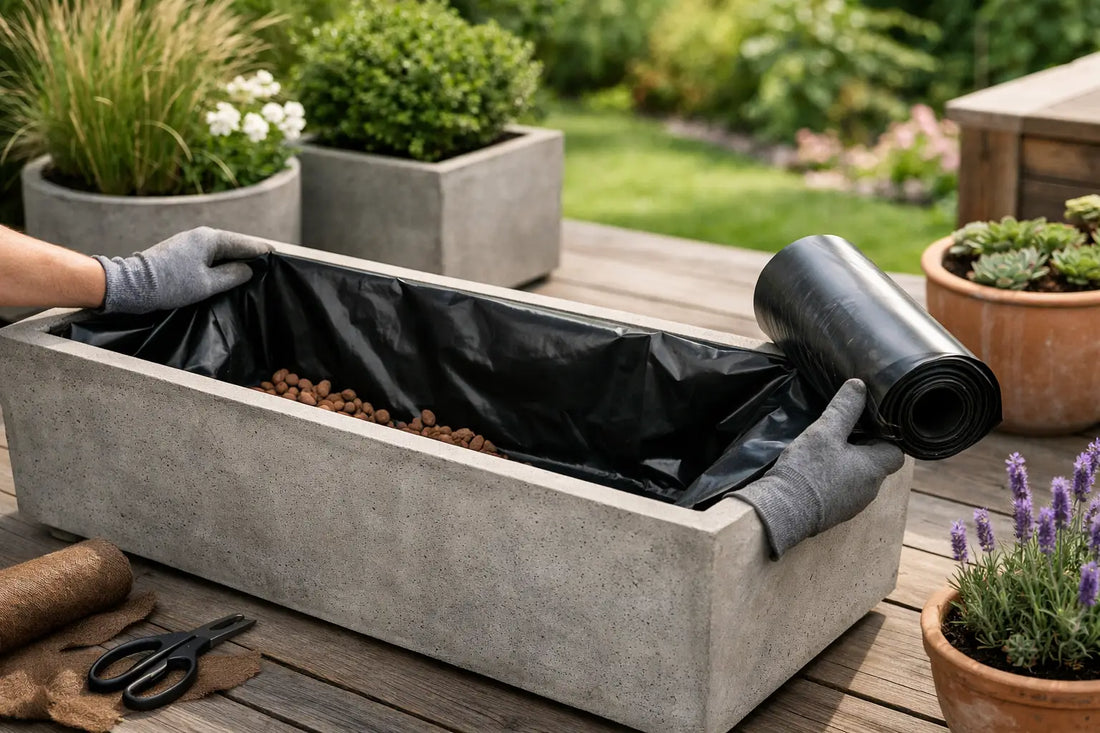 How to Line Concrete Planters Properly