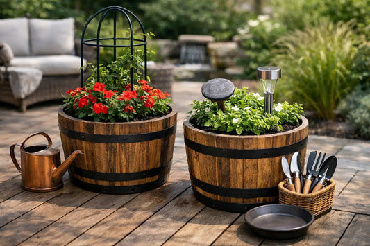 Best Accessories for Barrel Planters That Last