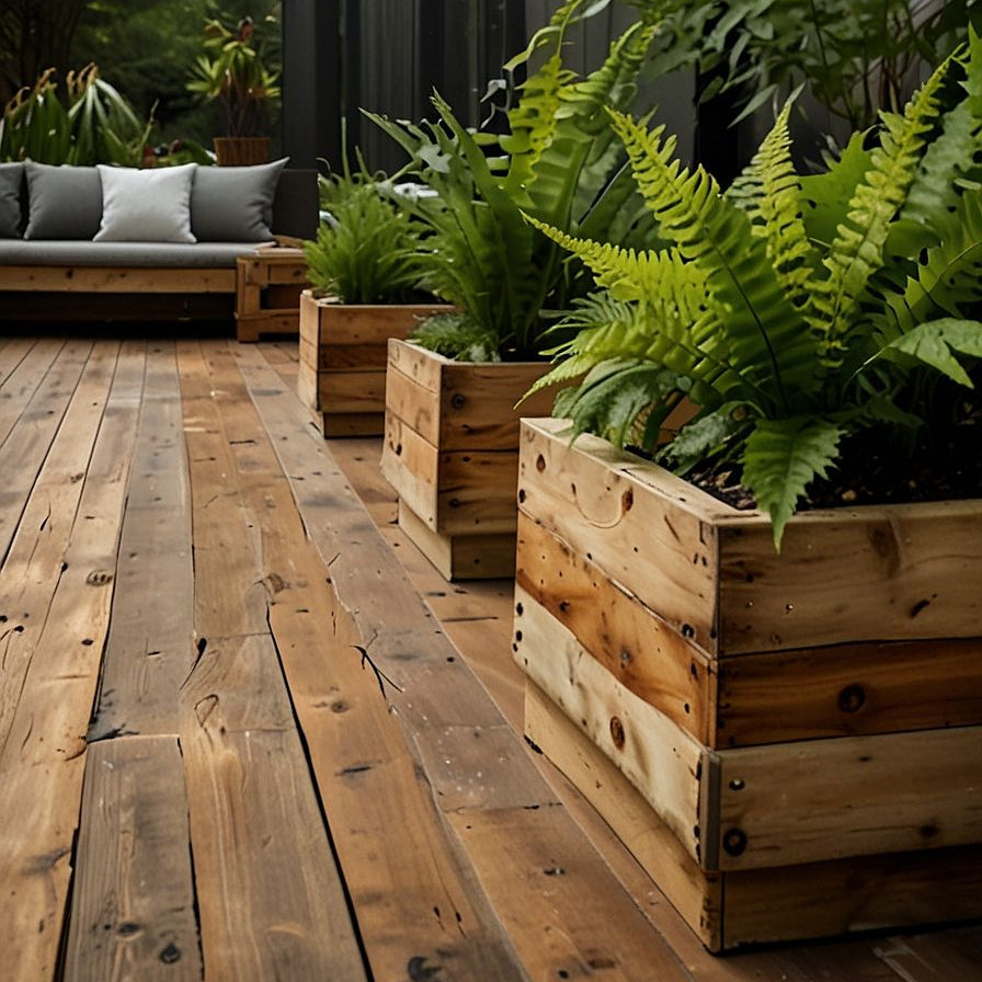 OAKENZ products enhancing wooden planters