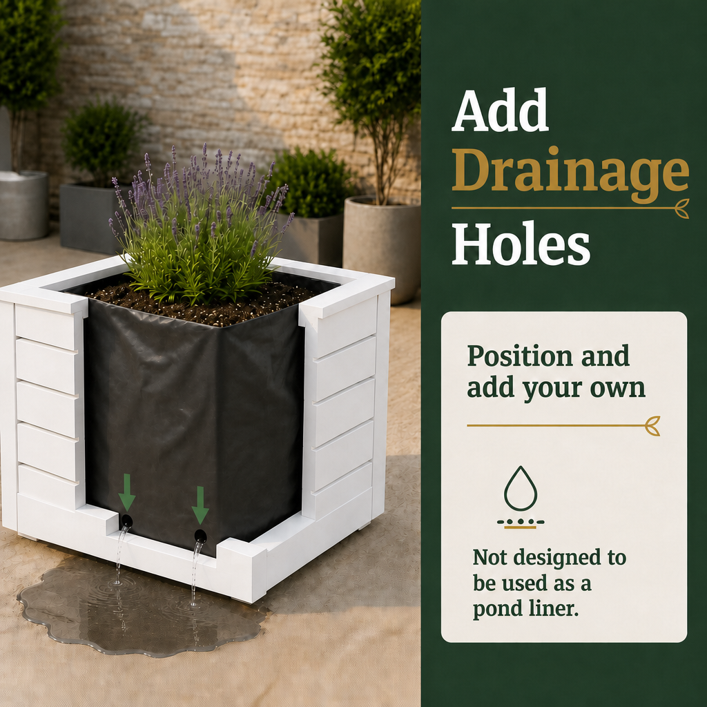 OAKENZ Square Planter Liners – Waterproof Insert for Wooden Planters 