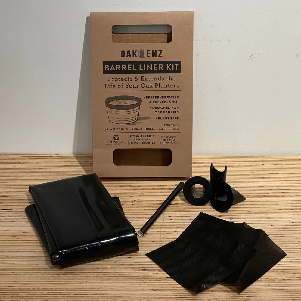 Contents of OAKENZ  Half Barrel Liner Kit