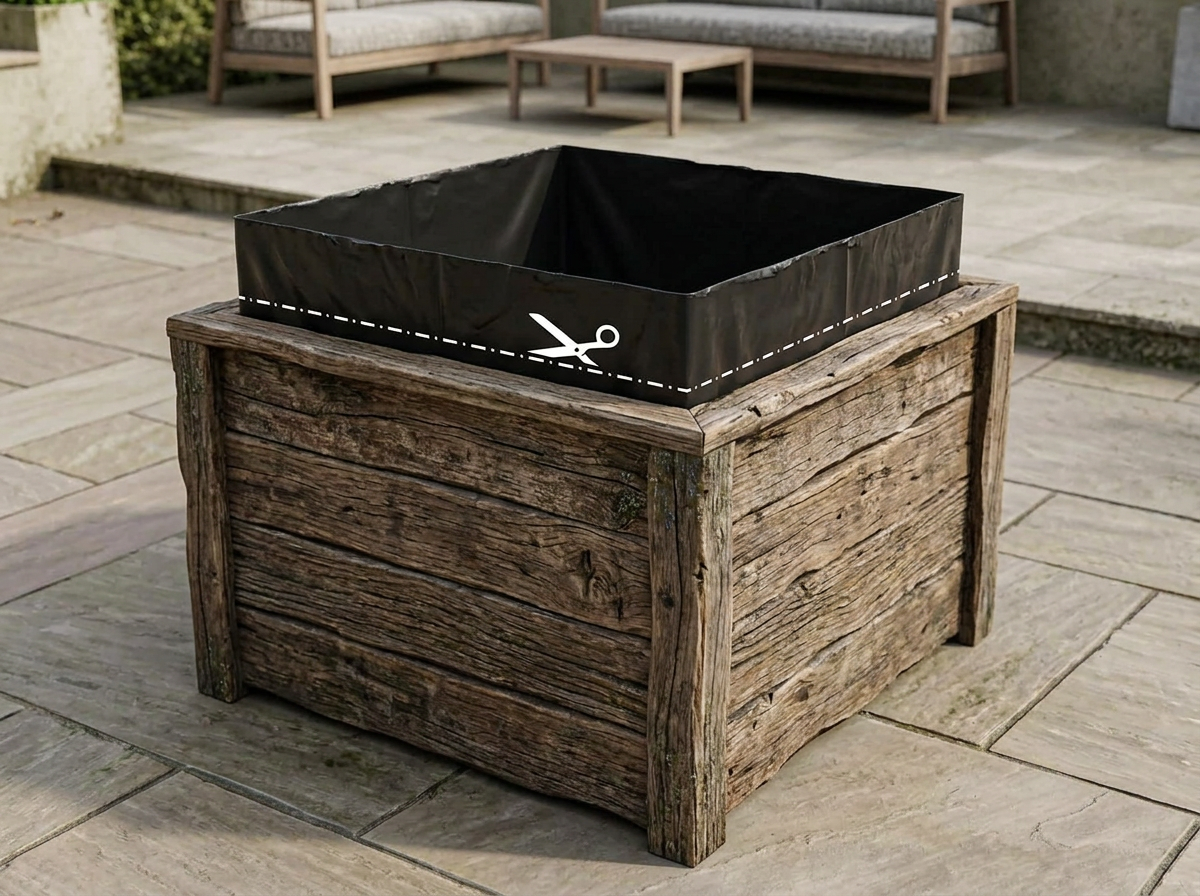 Square Planter Liners – Waterproof Insert for Wooden Planters