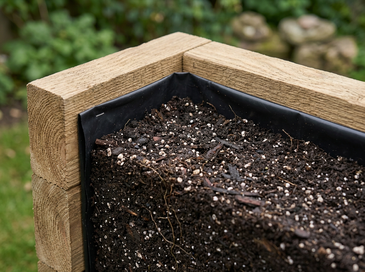 Square Planter Liners – Waterproof Insert for Wooden Planters