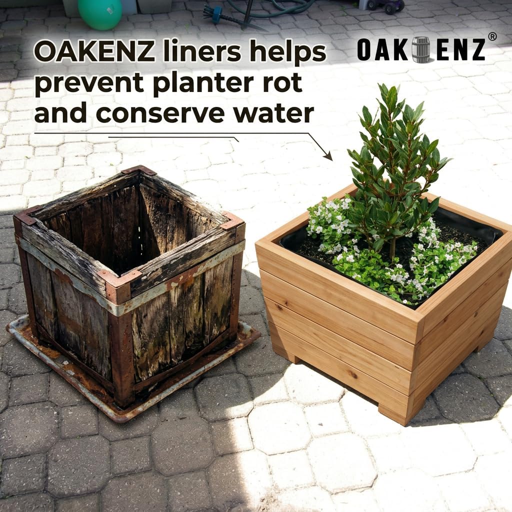 Square Planter Liners – Waterproof Insert for Wooden Planters