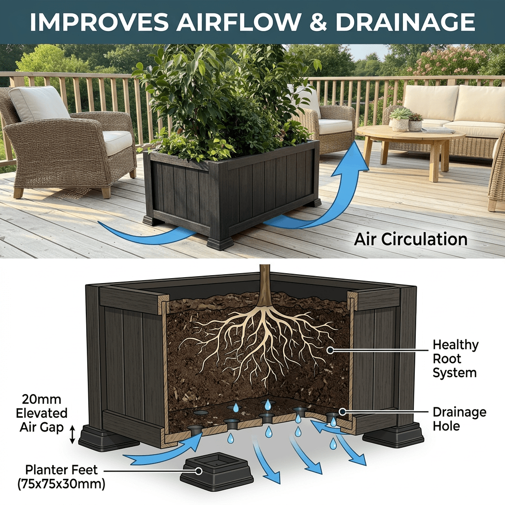 Corner Planter Feet - OAKENZ