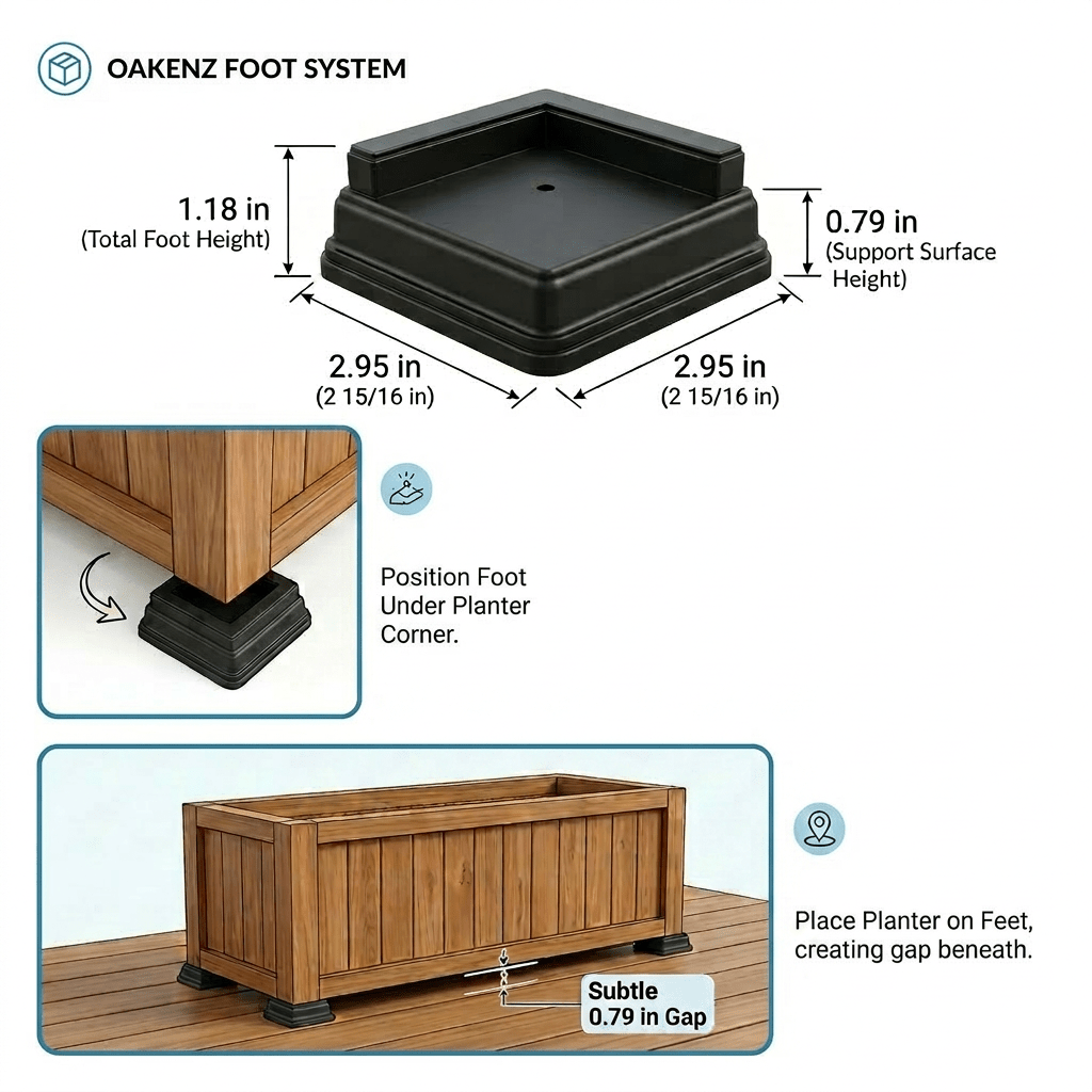 Corner Planter Feet - OAKENZ